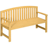 easycomfort easycomfort panchina da giardino 2 posti con seduta e schienale a doghe in legno di abete 143x51x85 cm