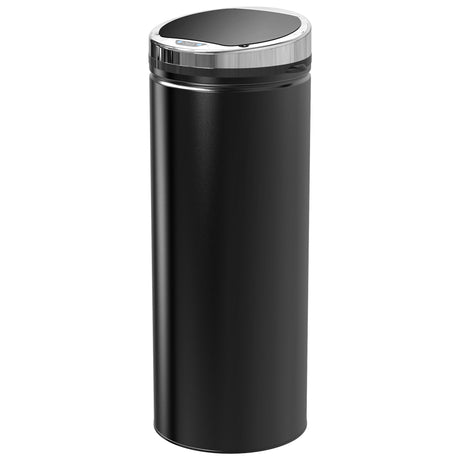 easycomfort easycomfort pattumiera automatica con sensore a infrarossi e capacita 50l acciaio inox e plastica nero 30 5x30 5x81 5cm