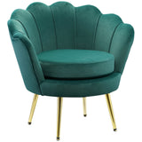 easycomfort easycomfort poltrona a conchiglia poltroncina vintage poltroncina da camera e salotto design elegante con schienale alto 76x67x74cm verde scuro