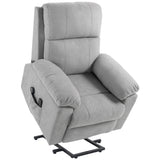easycomfort easycomfort poltrona alzapersona reclinabile a 135 con 8 punti massaggianti e poggiapiedi 89x99x103 cm grigio chiaro