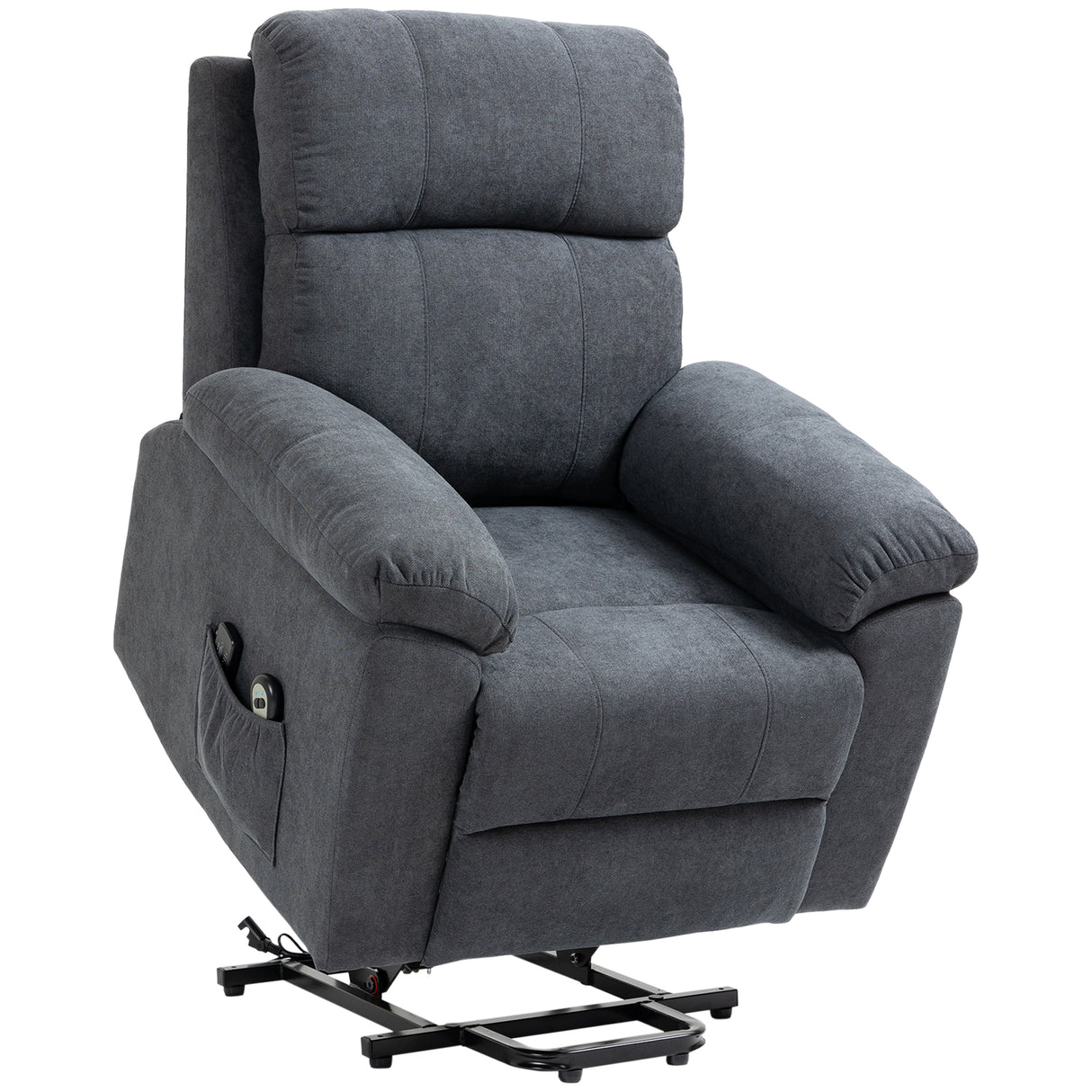 easycomfort easycomfort poltrona alzapersona reclinabile fino a 135 con 8 punti massaggianti telecomando e poggiapiedi 89x99x103 cm grigio
