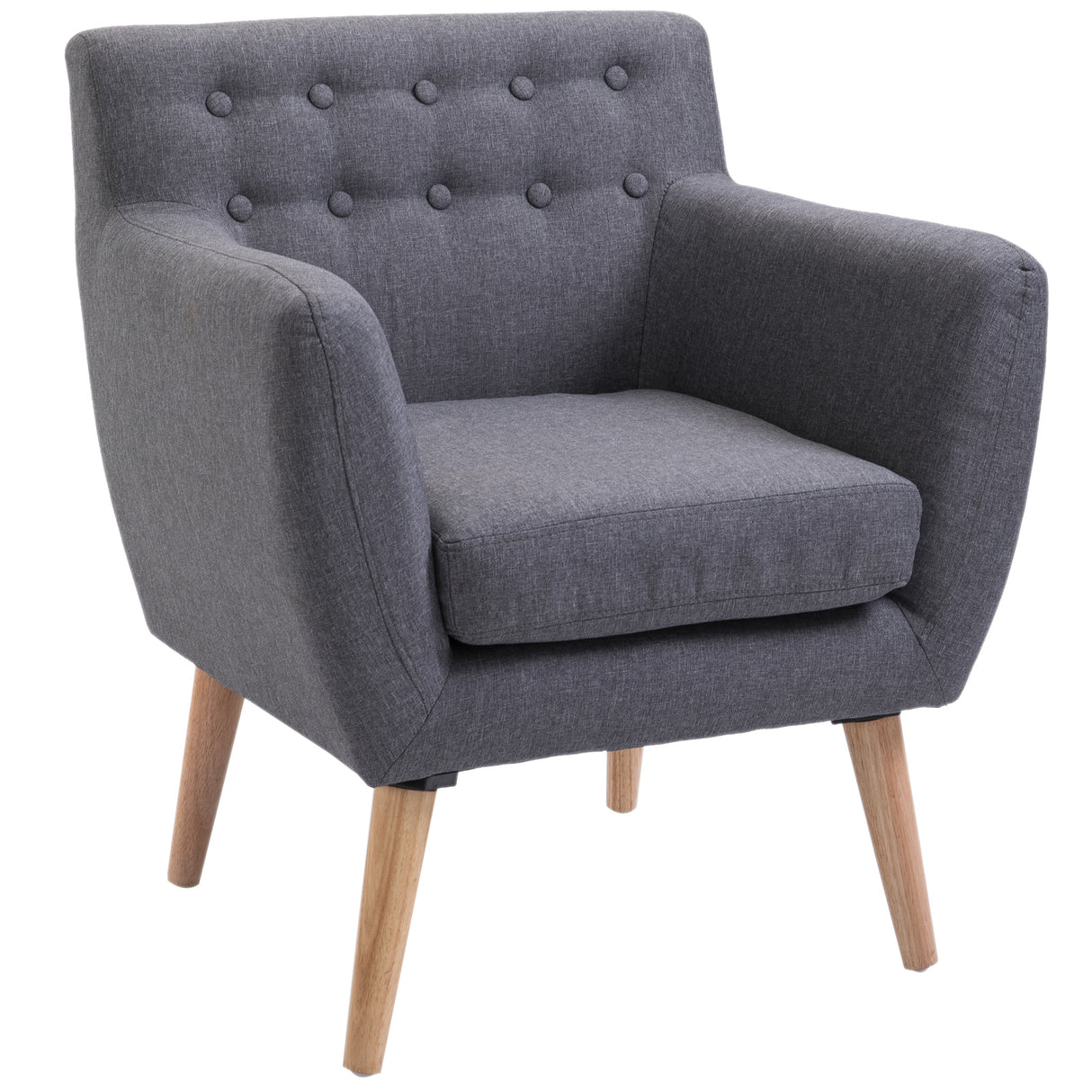 easycomfort easycomfort poltrona imbottita moderna poltroncina da camera soggiorno con braccioli tessuto legno 68 58 5 76cm grigio chiaro ean 8055776915784