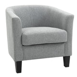 easycomfort easycomfort poltrona moderna imbottita con seduta profonda poltroncina da camera e soggiorno 75x72x74cm grigio