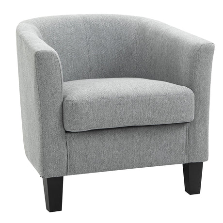 easycomfort easycomfort poltrona moderna imbottita con seduta profonda poltroncina da camera e soggiorno 75x72x74cm grigio