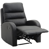 easycomfort easycomfort poltrona relax reclinabile con seduta imbottita e poggiapiedi per casa e ufficio in pelle pu 80x91x102 cm nera ean 8055776911762