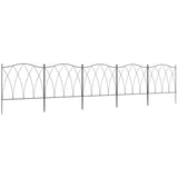 easycomfort easycomfort recinzione esterna a 5 pannelli in metallo con lacci 305x62 cm nera