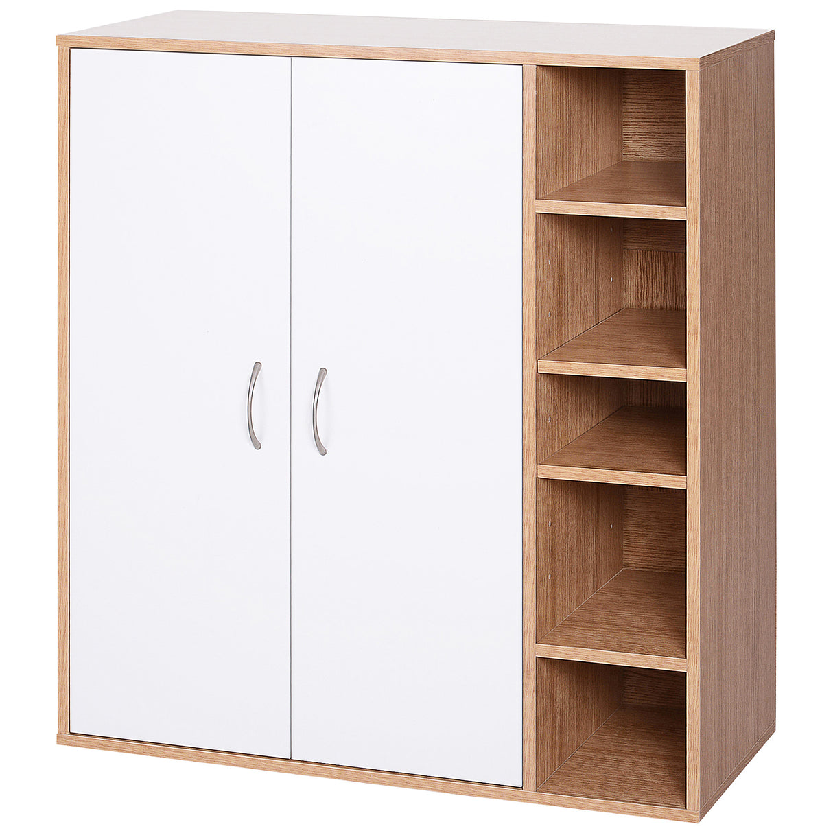 easycomfort easycomfort scarpiera slim da parete mobile multiuso con 2 ante e ripiani regolabili per camera da letto e ingresso in legno 80x32x91cm ean 8054144130194