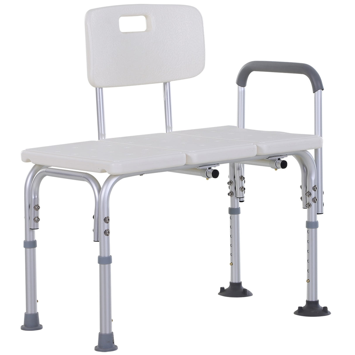 easycomfort easycomfort sedia da doccia con altezza regolabile su 6 livelli piedini e bracciolo antiscivolo ampia seduta 68 5x40 5cm ean 8054111846165