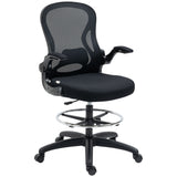 easycomfort easycomfort sedia da ufficio ergonomica in tessuto traspirante con altezza regolabile e braccioli ribaltabili 59x65x110 130 cm