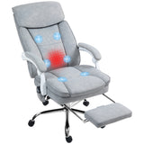 easycomfort easycomfort sedia da ufficio massaggiante e riscaldata con schienale reclinabile e poggiapiedi estraibile grigio