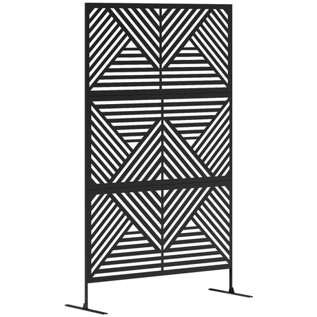 easycomfort easycomfort separe divisorio da esterno decorativo e traliccio per rampicanti 122x45x198 cm nero