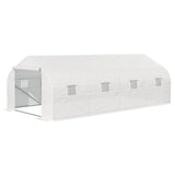 easycomfort easycomfort serra per orto 6x3x2m con 8 finestre e porta avvolgibile in acciaio e pp verde