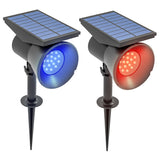 easycomfort easycomfort set 2 luci da giardino solari rgb con 2 modalita di illuminazione in pp e pc 10 6x15x38 cm nero