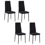 easycomfort easycomfort set 4 sedie imbottite per soggiorno o sala da pranzo sedie da cucina moderne in metallo e tessuto nero