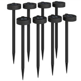 easycomfort easycomfort set 8 faretti da esterno a energia solare con illuminazione led a 3000k in pp ps e abs 12x10x46 cm nero