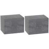 easycomfort easycomfort set di 2 comodini sospesi con 2 cassetti moderni e salvaspazio 40x29x30 cm grigio cemento