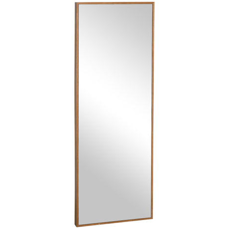 easycomfort easycomfort specchio da parete e da appoggio in legno di pino con ganci inclusi 45x125cm