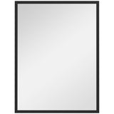 easycomfort easycomfort specchio da parete rettangolare con ganci in vetro e mdf 60x80 cm nero