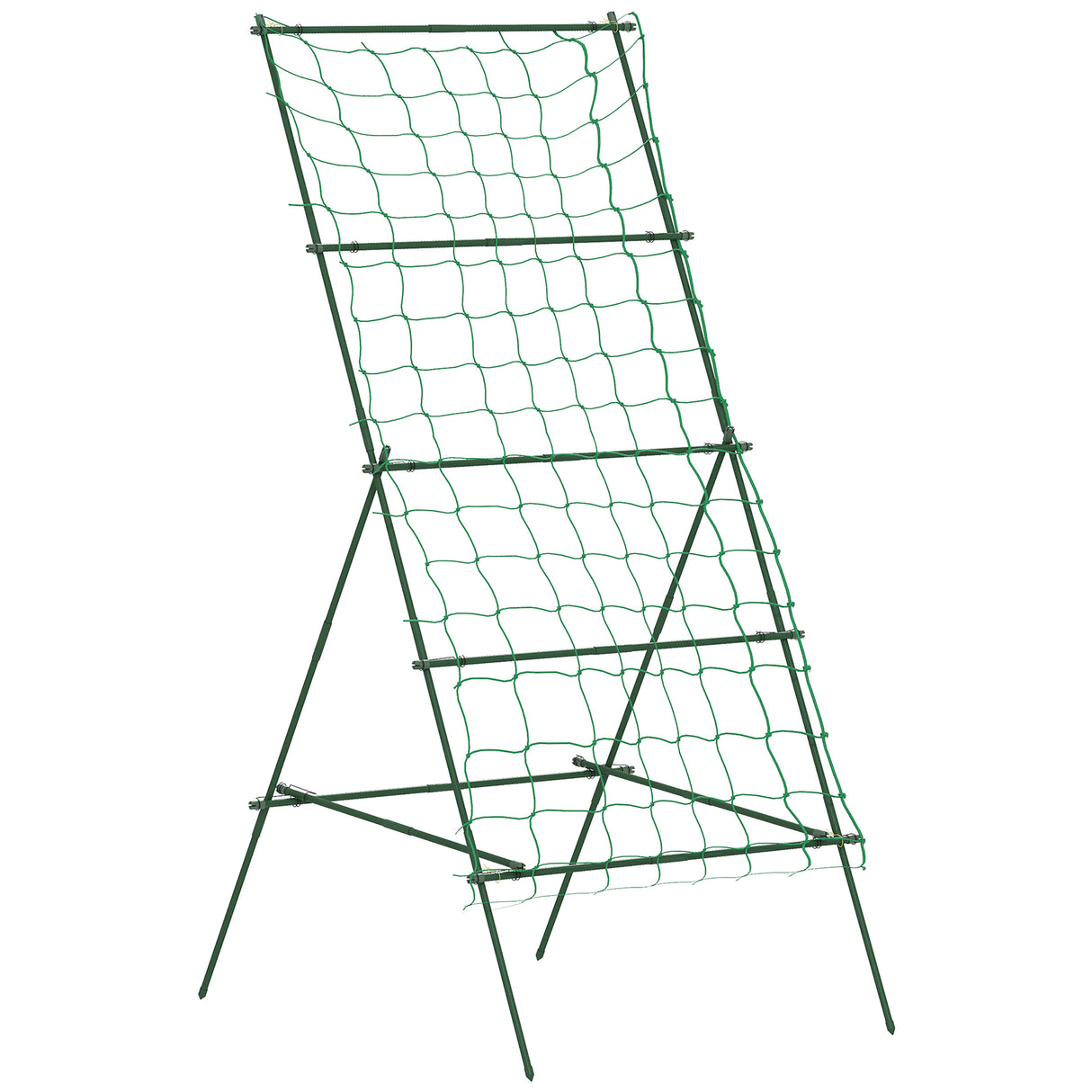 easycomfort easycomfort supporto per pomodori a forma di a a livelli regolabili con rete in acciaio pe e pp 101x133x227 cm verde