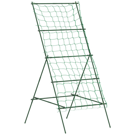 easycomfort easycomfort supporto per pomodori a forma di a a livelli regolabili con rete in acciaio pe e pp 101x133x227 cm verde