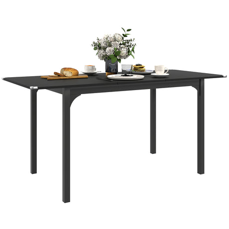 easycomfort easycomfort tavolo allungabile 4 6 posti espandibile da 120 160 cm con gambe in acciaio nero