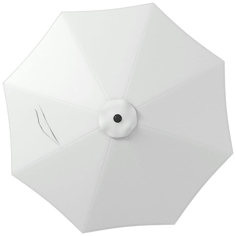 easycomfort easycomfort telo per ombrellone da 295 cm in poliestere bianco resistente allacqua con presa daria superiore