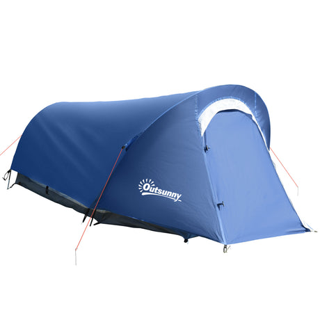 easycomfort easycomfort tenda da campeggio in poliestere e tessuto oxford con gancio interno e finestre a rete 265x140x95 cm