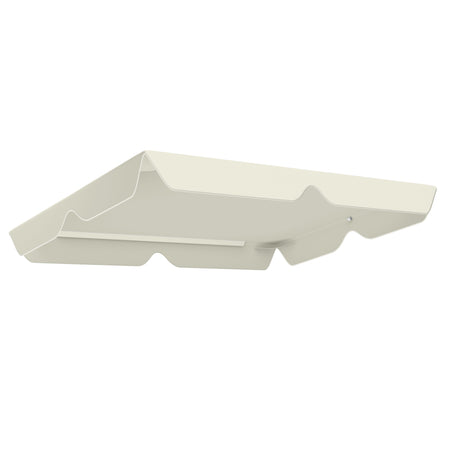 easycomfort easycomfort tetto di ricambio per dondolo 3 posti impermeabile in tessuto oxford bianco crema 210x145 cm