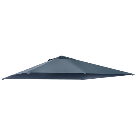 easycomfort easycomfort tetto di ricambio per gazebo 3x3 m in poliestere grigio con 8 fori di ventilazione