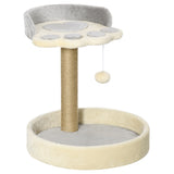 easycomfort easycomfort tiragraffi per gatti con lettini corda in juta e peluche 41x41x44 cm grigio e beige
