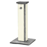 easycomfort easycomfort tiragraffi per gatti con pallina palo in sisal e rivestimento in peluche 41x41x81 cm grigio
