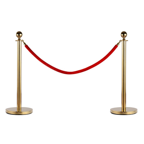 easycomfort easycomfort transenne elimina separacode paletti di delimitazione con corde rosso acciaio inox 32 x 95cm oro