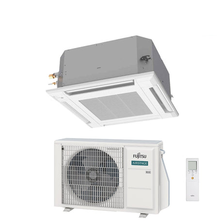 fujitsu condizionatore a cassetta fujitsu kv 24000 btu auxg24kvla r 32 wi fi optional con griglia e telecomando