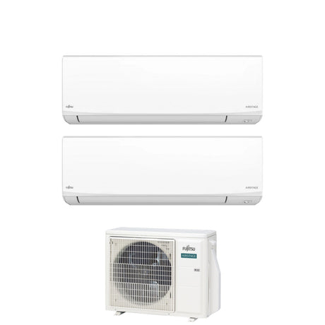 fujitsu condizionatore dual split fujitsu kj white 79 con aoeg14kbca2 r 32 wi fi integrato
