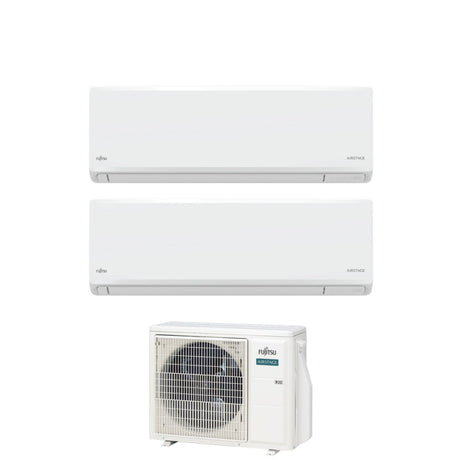 fujitsu condizionatore fujitsu dual split inverter kn airstage 712 con aoeg18kbca2 r 32 wi fi integrato