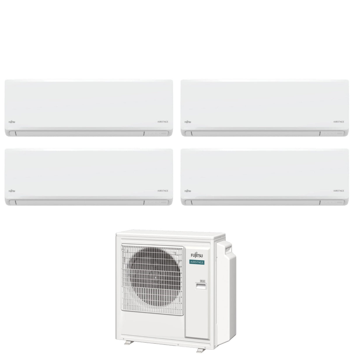 fujitsu condizionatore fujitsu quadri split inverter kn airstage 12121212 con aoeg30kbta4 r 32 wi fi integrato