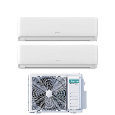 hisense climatizzatore condizionatore hisense dual split inverter serie ecosense 1212 con 2amw52u4rxc r 32 wi fi integrato 1200012000