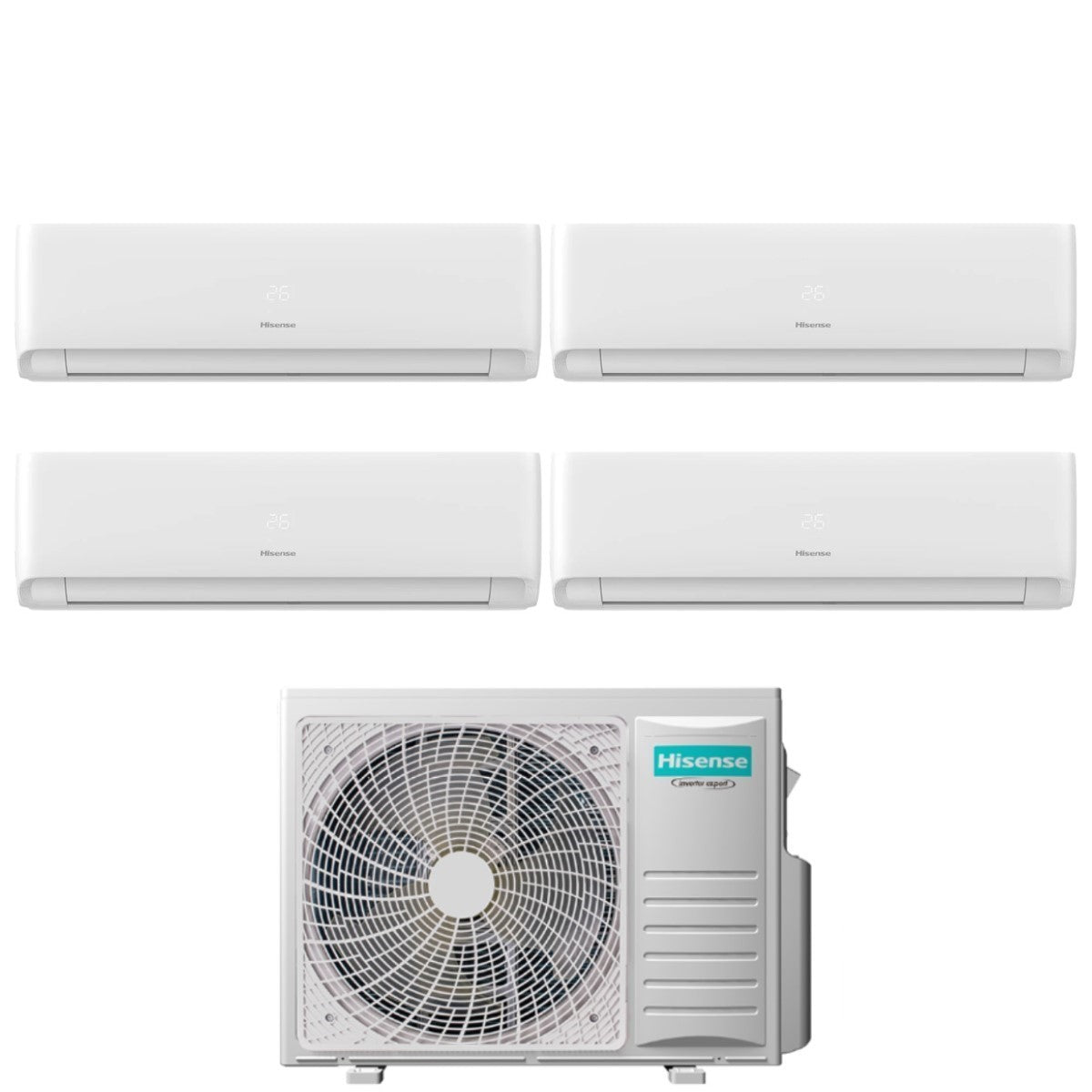 hisense climatizzatore condizionatore hisense quadri split inverter serie ecosense 9999 con 4amw105u4raa r 32 wi fi integrato 9000900090009000