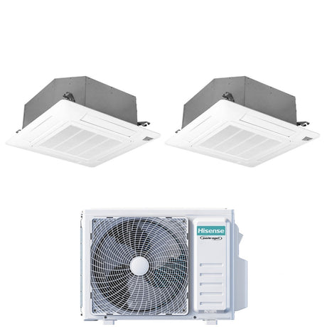 hisense condizionatore dual split a cassetta hisense 1212 con 3amw62u4rjc r 32 wi fi optional con telecomando