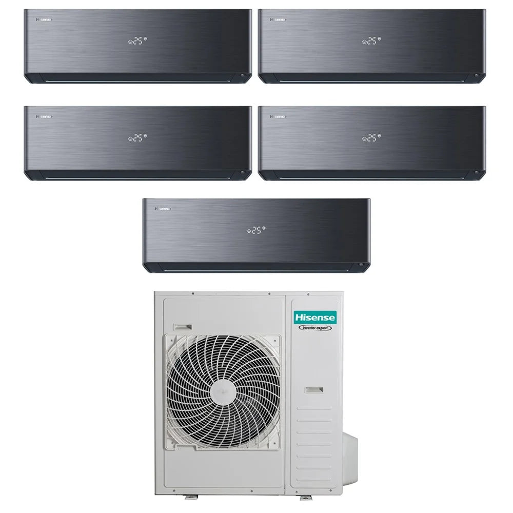hisense condizionatore hisense penta split inverter energy pro x black 99121212 con 5amw125u4rta r 32 wi fi integrato