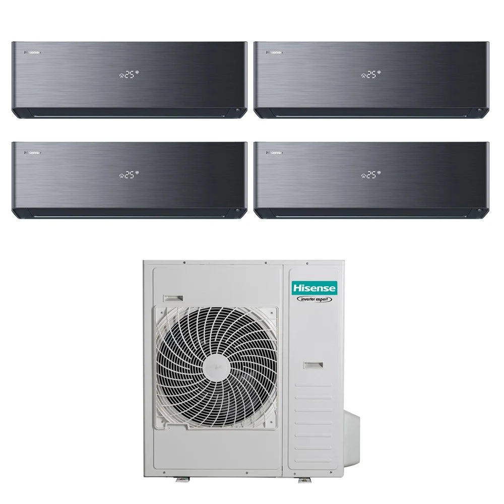 hisense condizionatore hisense quadri split inverter energy pro x black 9121212 con 5amw105u4rqc r 32 wi fi integrato
