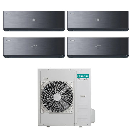 hisense condizionatore hisense quadri split inverter energy pro x black 9121212 con 5amw105u4rqc r 32 wi fi integrato