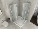 idrom box doccia angolare con 2 porte a libro in cristallo 8 mm libro duo 053