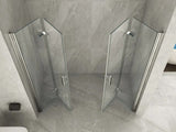 idrom porta doccia per nicchia a libro in cristallo 8 mm libro duo 053