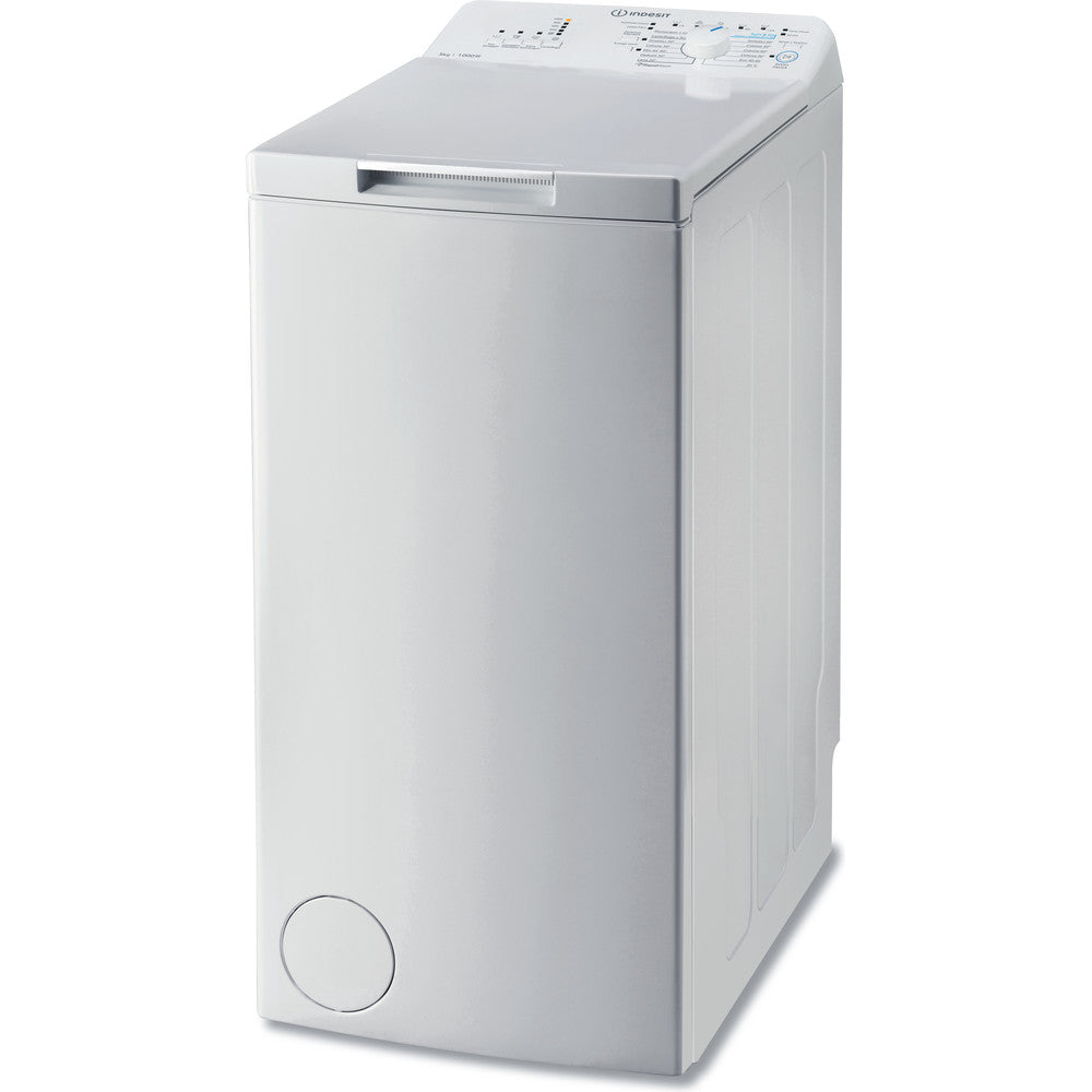 lavatrice slim a carica dall alto 5 kg indesit btw l50300 it n 1000 giri classe d a90xl40xp60 turn go opzione extra lavaggio display led btwl50300it n 38588