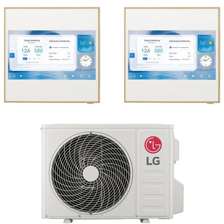 lg condizionatore lg dual split inverter artcool gallery lcd 912 con mu2r17 r 32 wi fi integrato
