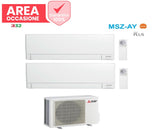 mitsubishi electric area occasioni climatizzatore condizionatore mitsubishi electric dual split inverter linea plus serie msz ay 99 con mxz 2f33vf r 32 wi fi integrato 90009000