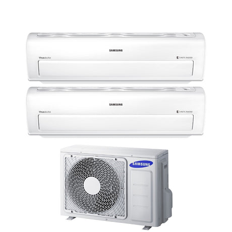 offerta climatizzatore condizionatore samsung dual split inverter serie ar7000m 7_7 con aj050fcj2eh eu r 410 wi fi integrato 7000_7000