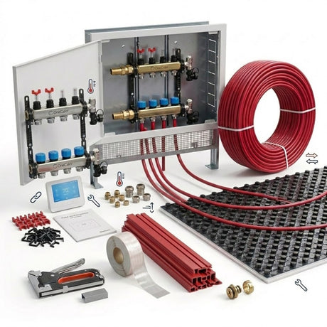 onecalor kit riscaldamento a pavimento onecalor per impianti civili 80 m pannello bugnato 30 25 mm