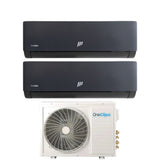 oneclima condizionatore dual split oneclima prime black 1212 con mlt18x2y24 r 32 wi fi integrato